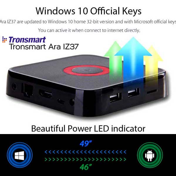 Tronsmart Ara IZ37 2G/32G Windows 10 Android MiniPC