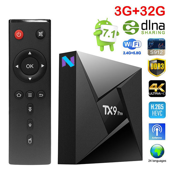 Tanix TX9 Pro– Octa core Amlogic S912 – Android 7.1 TV Box